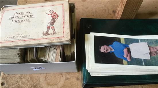 Mixed football cigarette cards, etc